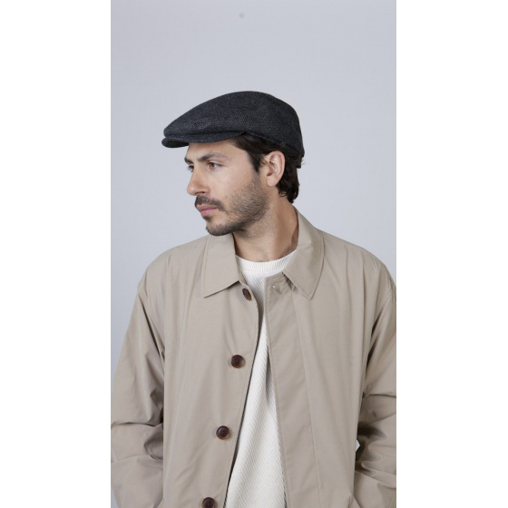 Casquette Plate Oslo Laine Gris & Noir- Barts Casquette Plate Oslo Laine Gris & Noir- Barts