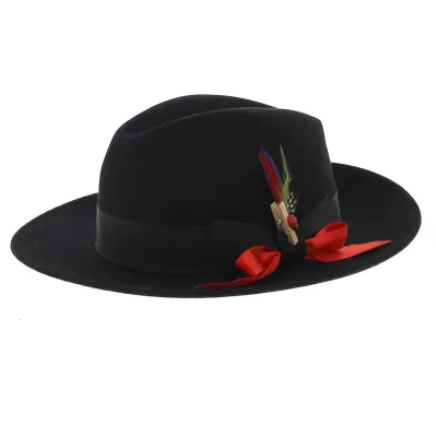 Chapeau Fédora Coccinelle : Création française 100% fourrure de lapin des Ateliers de la Chapellerie TRACLET
