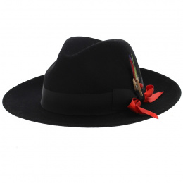 Fédora Coccinelle hat: French creation 100% rabbit fur from Ateliers de la Chapellerie TRACLET