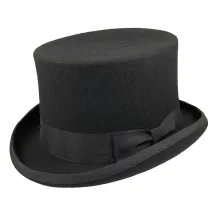 Chapeau Haut De Forme Feutre Laine Noir - Guerra Reference : 11463 | Chapellerie Traclet