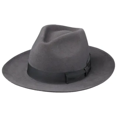 chapeau bogarte feutre poil gris Reference : 2160 | Chapellerie Traclet