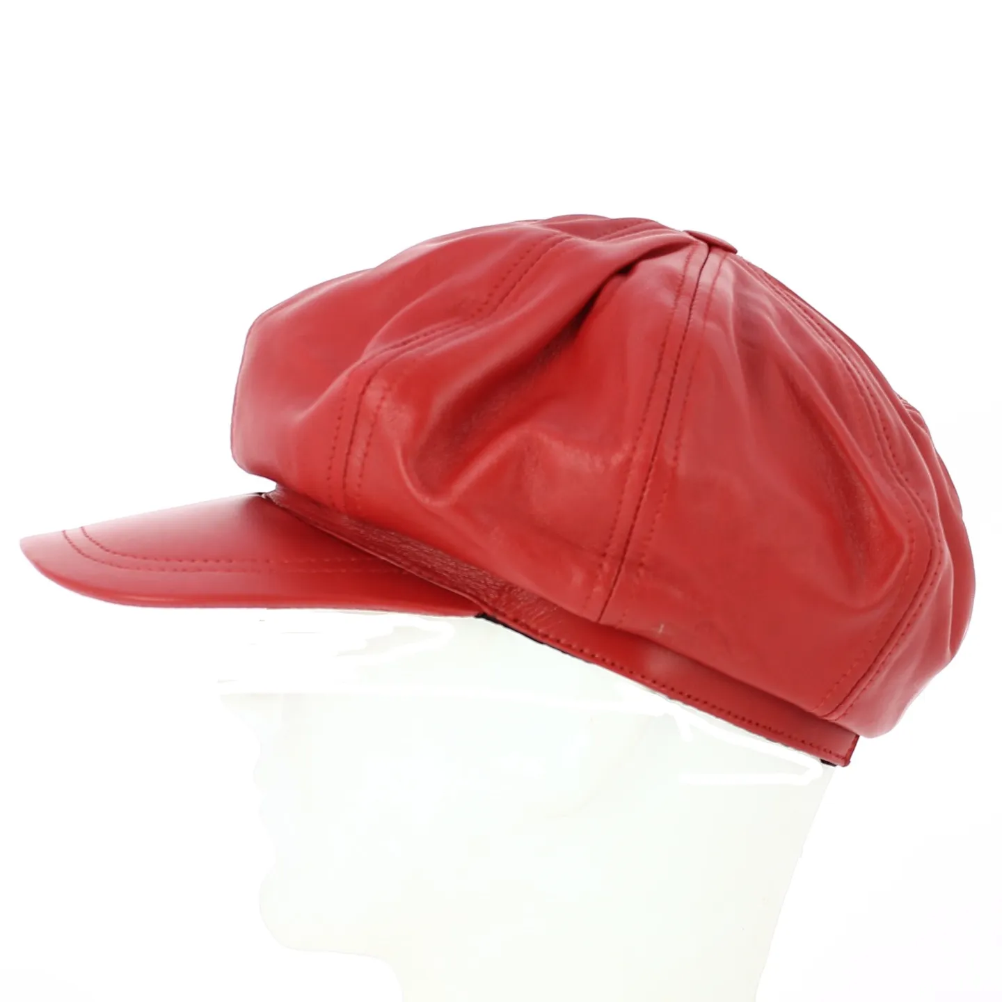 Casquette Gavroche cuir Montagny Rouge - Aussie Apparel Reference : 11469 | Chapellerie Traclet