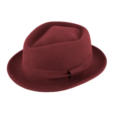 Chapeau PorkPie Zingaro Feutre Laine bordeaux Reference : 10946 | Chapellerie Traclet
