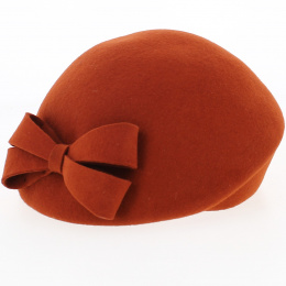 Cinnamon Wool Formed Beret - Traclet