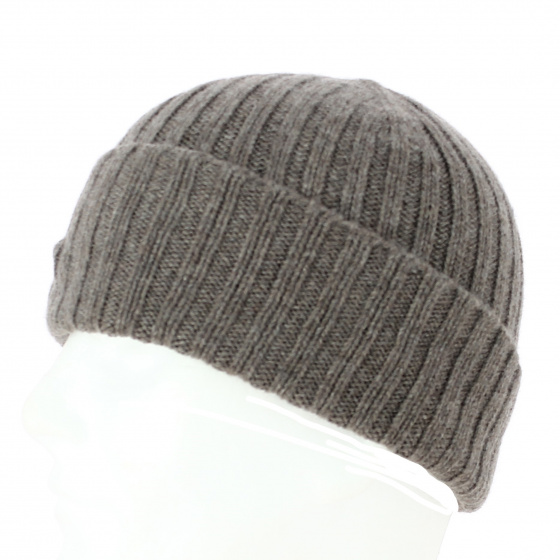 Taupe Cashmere Beanie - TRACLET