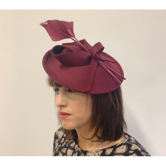 Chapeau Bibi- Serre-tête Zita Feutre Bordeaux - Traclet