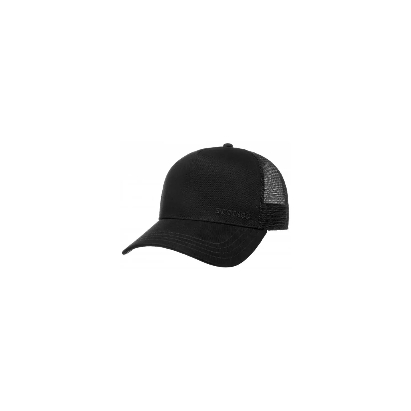 Black Cotton Trucker Baseball Cap - Stetson Reference: 10133 | Chapellerie Traclet