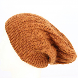 Long Florence Orange Beanie - Traclet