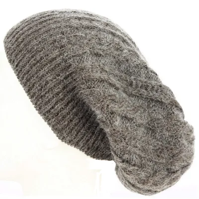 Long Florence Beanie Taupe - Traclet Reference: 7158 | Chapellerie Traclet