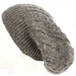 Long Florence Beanie Taupe - Traclet