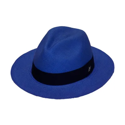 Chapeau Panama Bleu Turquoise Reference : 3654 | Chapellerie Traclet