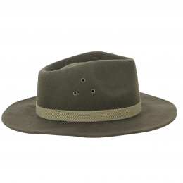 Chapeau Traveller Gabiola Feutre Laine Olive- Traclet