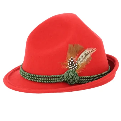 Red Tyrolean hat - buy hat Reference: 289 | Traclet Hat Shop