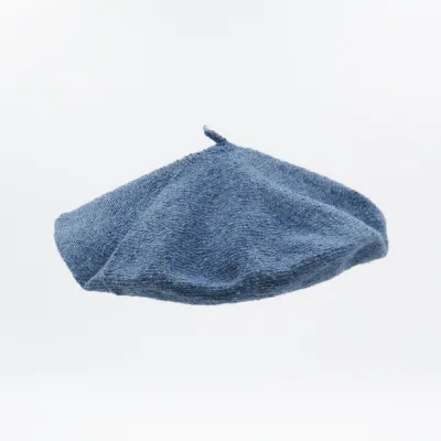 Summer Beret Denim Cotton Silk & Linen - Le Béret Français Reference: 3530 | Chapellerie Traclet