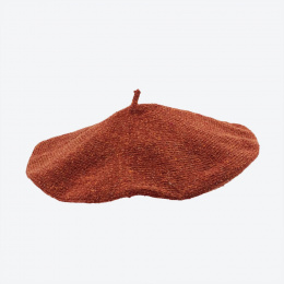 Béret Été Orange Coton Soie & Lin - Le Béret Français
