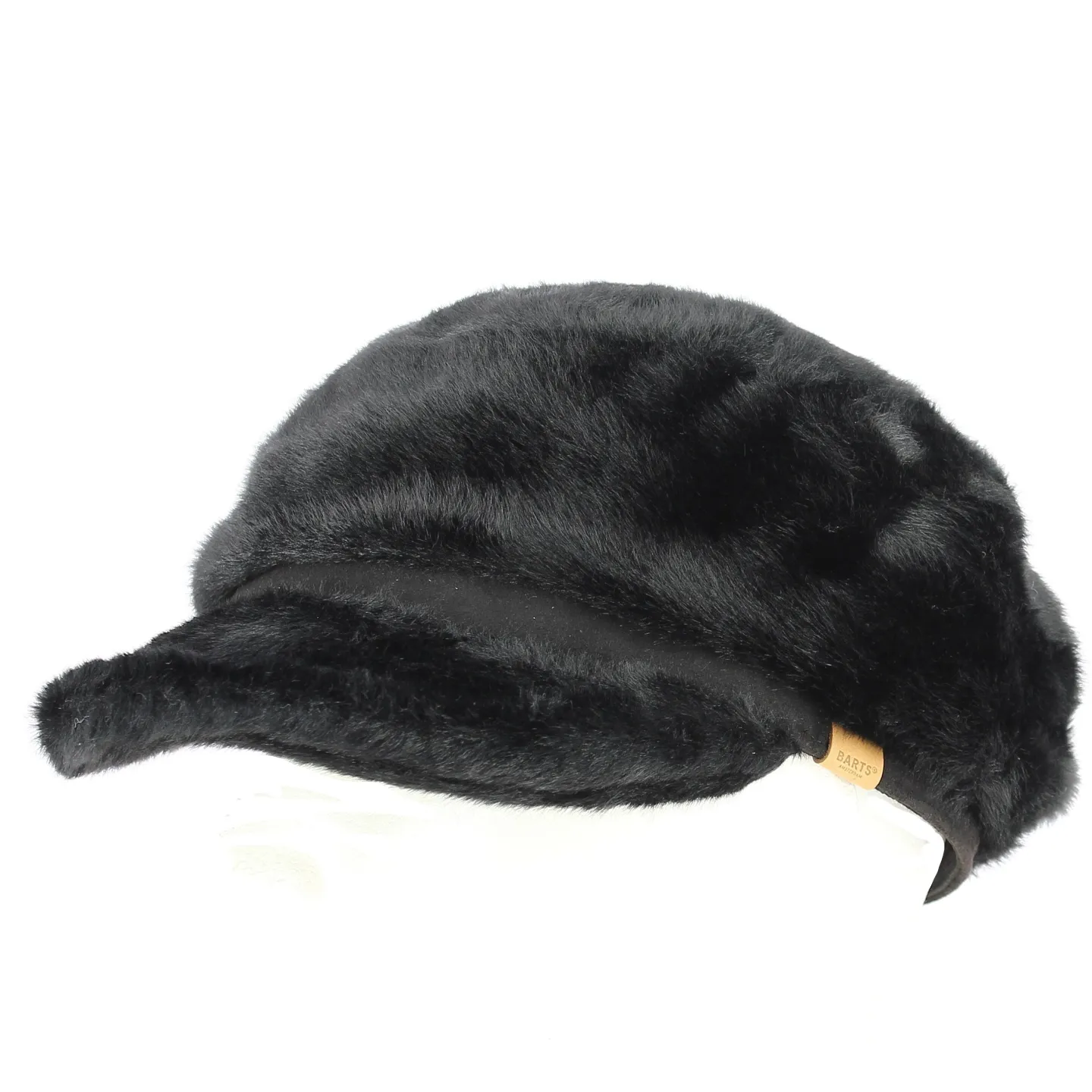 Black Faux Fur Gypso Newsboy Cap - Barts Reference: 11526 | Chapellerie Traclet