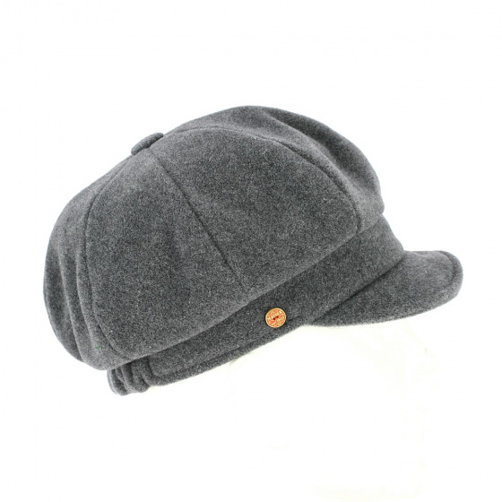 Gray Camilla Plus Newsboy Cap with Ear Flaps - Mayser