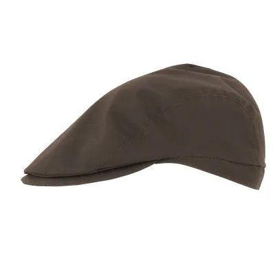 Brown Waterproof Malines Flat Cap - City Sport Reference: 11547 | Chapellerie Traclet