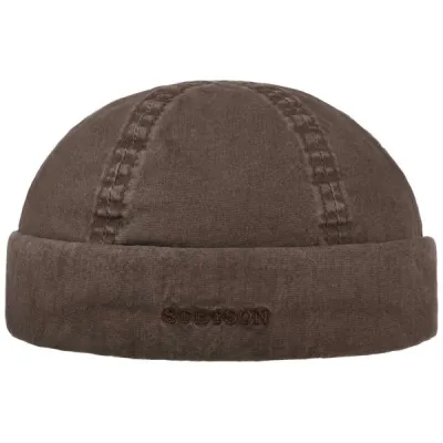 Bonnet Docker Délavé Coton Biologique Marine - Stetson Reference : 11561 | Chapellerie Traclet