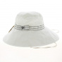 White wide-brimmed UV protection sun hat - SOWAY
