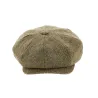 Arnold Chevron Brown Beige Cap - Traclet Reference: 11576 | Traclet Hat Shop