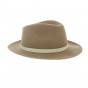 Beige Fur Felt Fedora Hat Le Seduisant - Traclet
