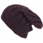 Long Florence Beanie Plum - Traclet