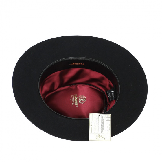 Traveller Hat - Sylvestre Fedora Black Fur Felt-Fléchet