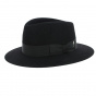 Traveller Hat - Sylvestre Fedora Black Fur Felt-Fléchet