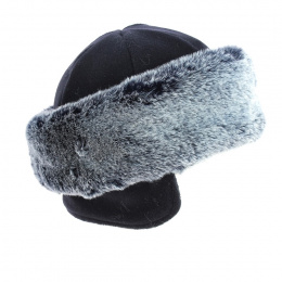 Niels Toque Faux Fur Earmuffs Navy - Traclet