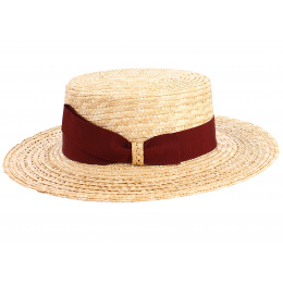 Matador Natural Straw Boater Hat - Traclet