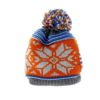 Noah Orange Pompom Beanie - Eisbär Reference: 11615 | Traclet Hat Shop