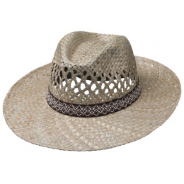 Chapeau paille large bord Fedora Paille Scafati- Traclet