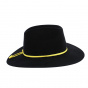 Black Fur Felt Confederate Officer Hat