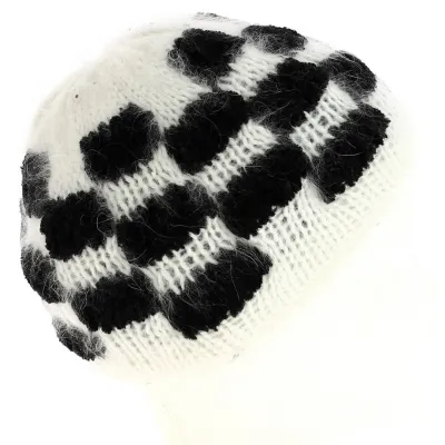 Bonnet damier angora Reference : 11647 | Chapellerie Traclet