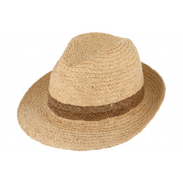 Radogna Natural Straw Trilby Hat - Traclet