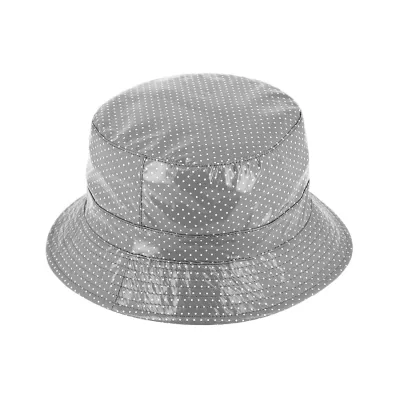 Chapeau Bob de Pluie Charlotte à Pois Gris - Traclet