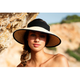Natural Straw Tambou Visor Cap - Barts