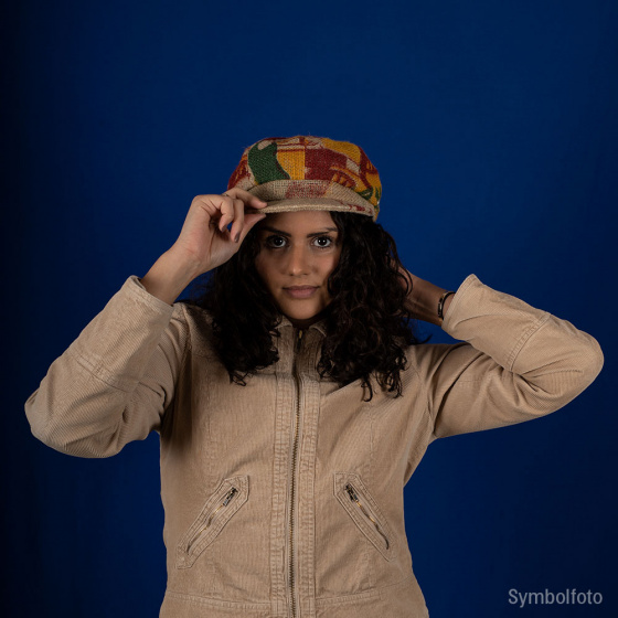 casquette gavroche Cappuccino toile de jute- ReHats