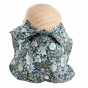 Palmira Neck Cover Cap Pale Pink Floral Straw - Traclet