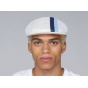 504 Mesh-Stripe Flat Cap White - Kangol