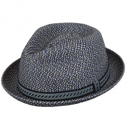 Mannes Trilby Hat / PorkPie Hat Navy - Bailey