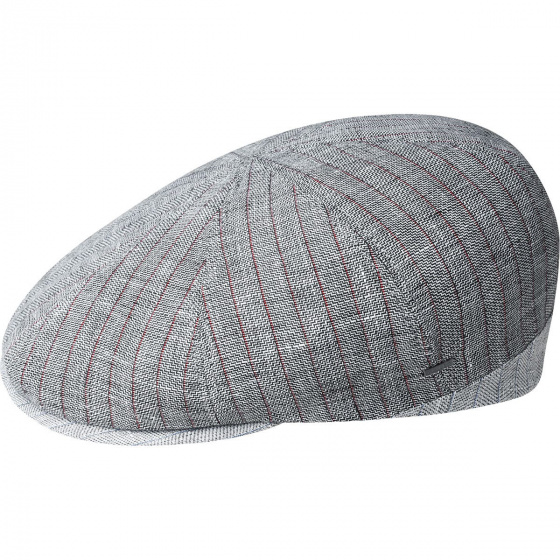 Grey Linen Lipsey Flat Cap - Bailey