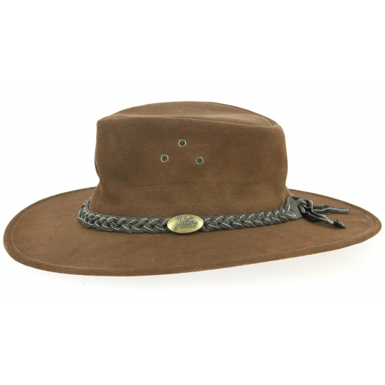 Copy of Brown Wallaroo Leather Hat - Jacaru