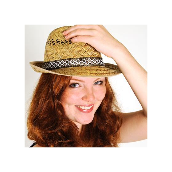 Straw hat trilby woman Raguse- Traclet Straw hat trilby woman Raguse- Traclet
