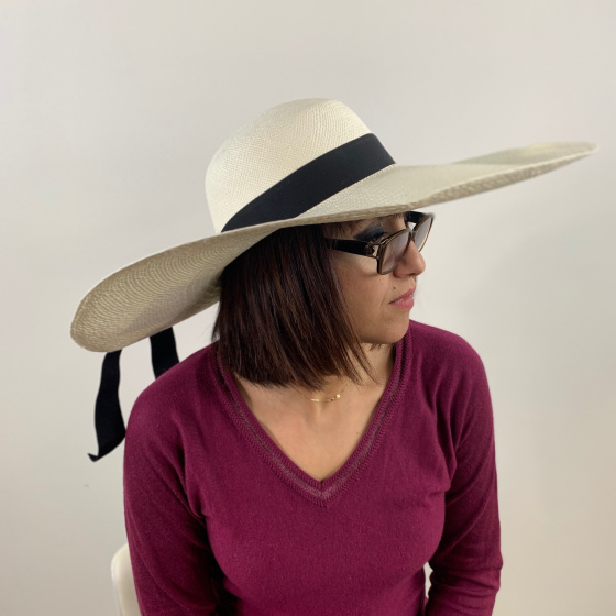Large Marie Panama Wide-Brimmed Hat Large Marie Panama Wide-Brimmed Hat