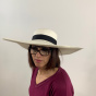 Large Marie Panama Wide-Brimmed Hat