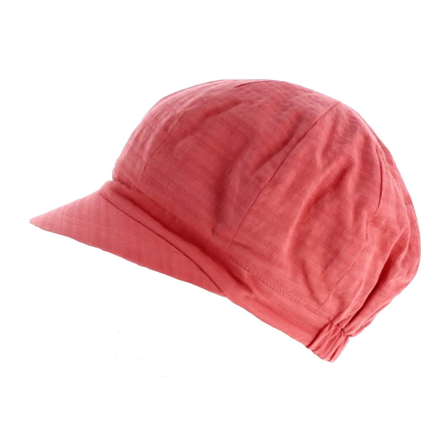 Casquette Gavroche Cubes Réversible Corail Coton - Traclet Reference : 11791 | Chapellerie Traclet