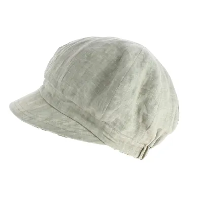 Elorine Reversible Linen Newsboy Cap - Traclet Reference: 11793 | Traclet Hat Shop