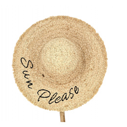 Sun Please Straw Wide-Brimmed Hat - Traclet